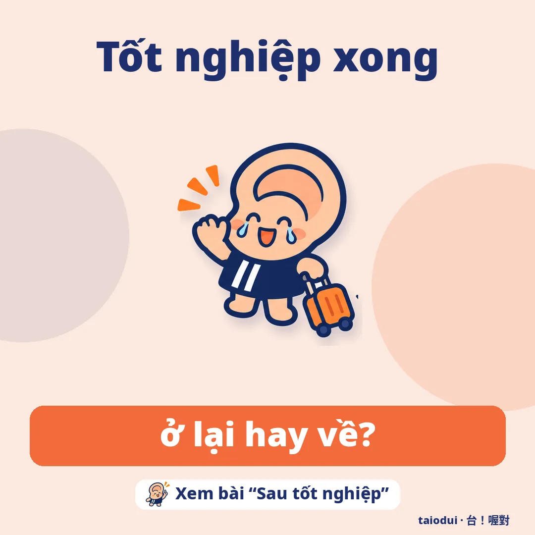 Tốt nghiệp xong — ở lại hay về?. Mẹo: Xem bài “Sau tốt nghiệp”